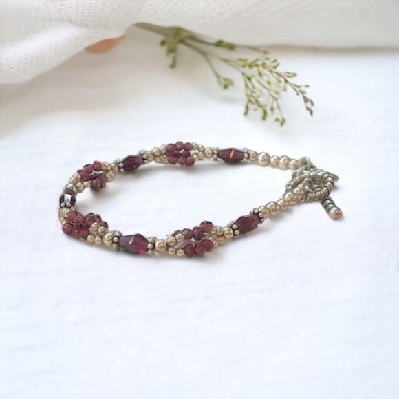 Sterling Silver Amethyst Toggle Bracelet - Picture 5 of 8